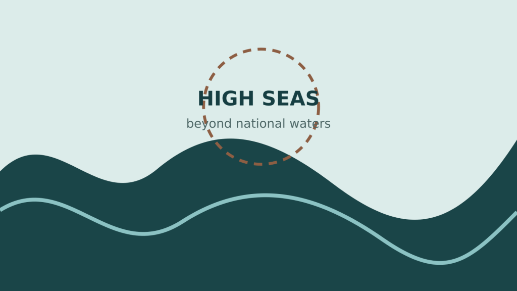 Illustration of a protected zone in the open ocean beyond national waters.